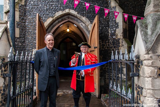Rev David Ridley and Town Crier Richard Spooner